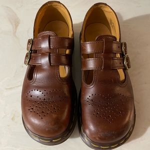 Dr Martens Brown Leather 8065 Mary Janes Made in England